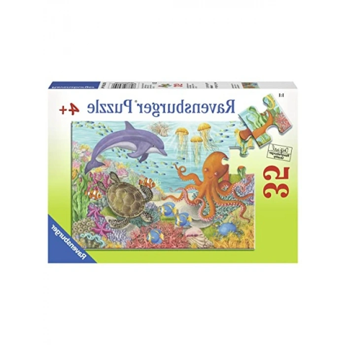 35 Parça Okyanus Canlıları Puzzle - Eğlenceli ve Dayanıklı