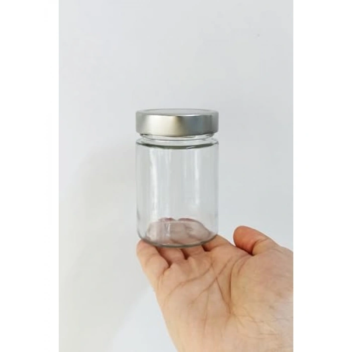 350 ml Metal Derin Kapaklı Kavanoz Seti, 6 Adet, Şeffaf Cam