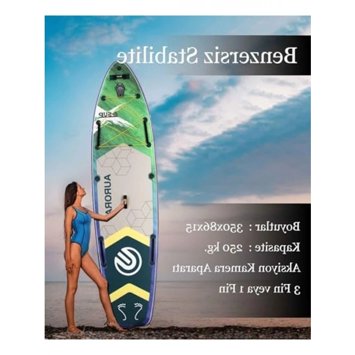 350x86x15 cm Şişme Sörf Tahtası Tam Set Sup Board