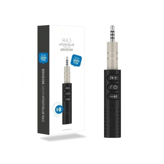 3.5mm Aux to Jack Bluetooth Araç Kiti, Düz Girişli Tasarım