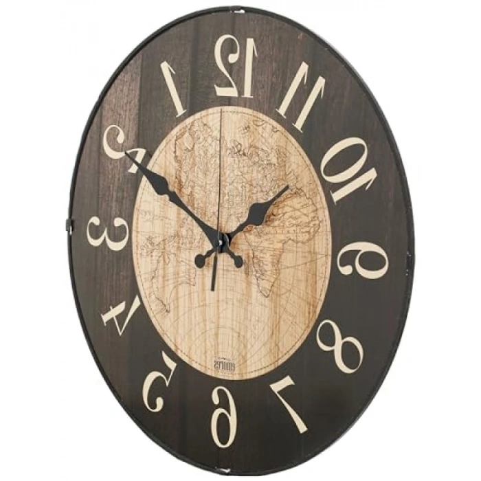 36 Cm Gerçek Cam Bombe Duvar Saati, Sessiz Mekanizma