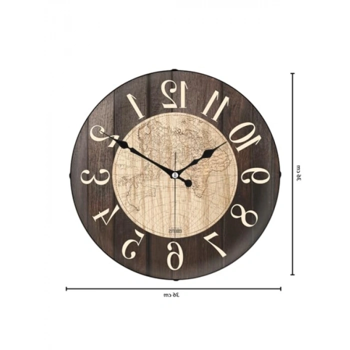 36 Cm Gerçek Cam Bombe Duvar Saati, Sessiz Mekanizma