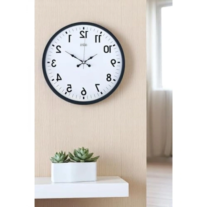 36 CM Renkli Plastik Duvar Saati