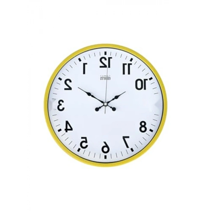 36 cm Renkli Plastik Kasa Duvar Saati