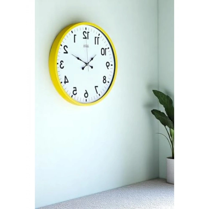 36 cm Renkli Plastik Kasa Duvar Saati