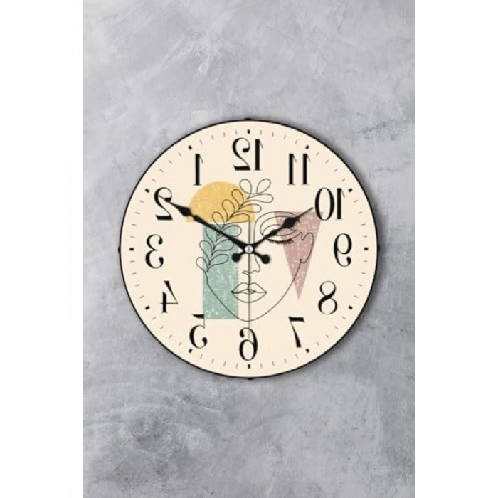 36 cm Sessiz Mekanizma Duvar Saati - Gerçek Cam