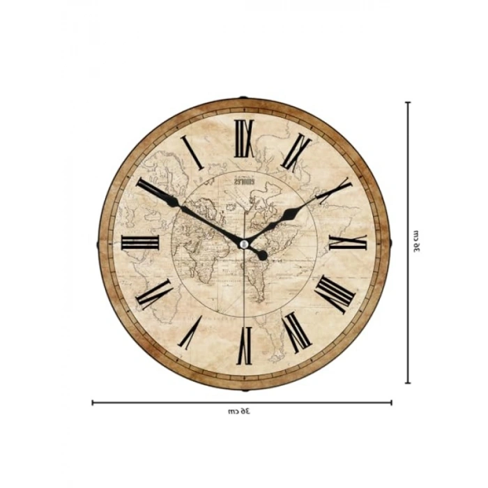 36 cm Sessiz Mekanizma ile Cam Bombe Duvar Saati