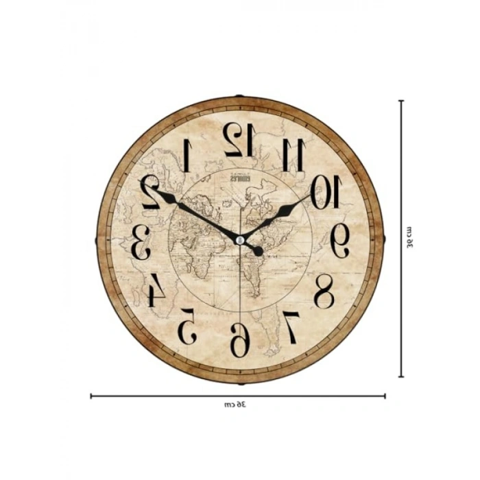 36 cm Sessiz Mekanizmalı Dekoratif Duvar Saati