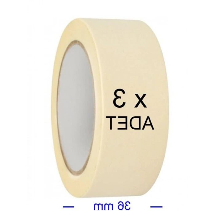 36 mm Genişliğinde 3 Adet Kağıt Bant, Maskeleme ve Boyama İşlemleri İçin
