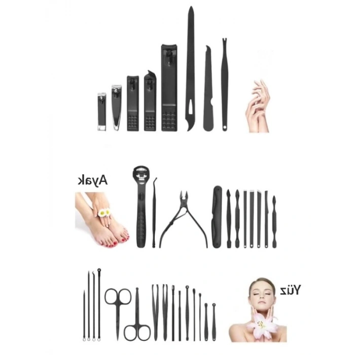 36 Parça Paslanmaz Çelik Manikür ve Pedikür Seti