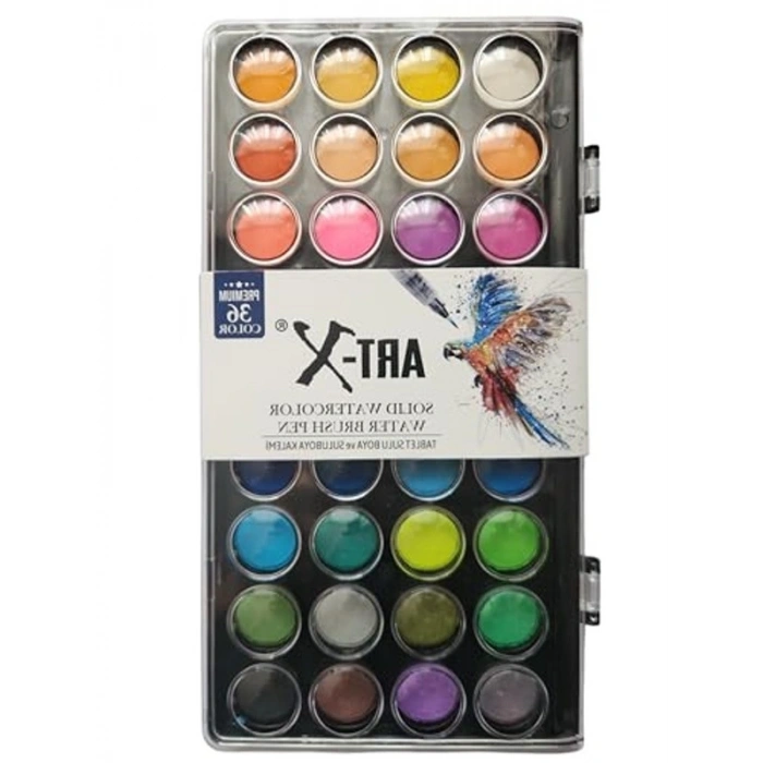 36 Renkli Sulu Boya Seti, Tablet Formda, Sanat İçin İdeal