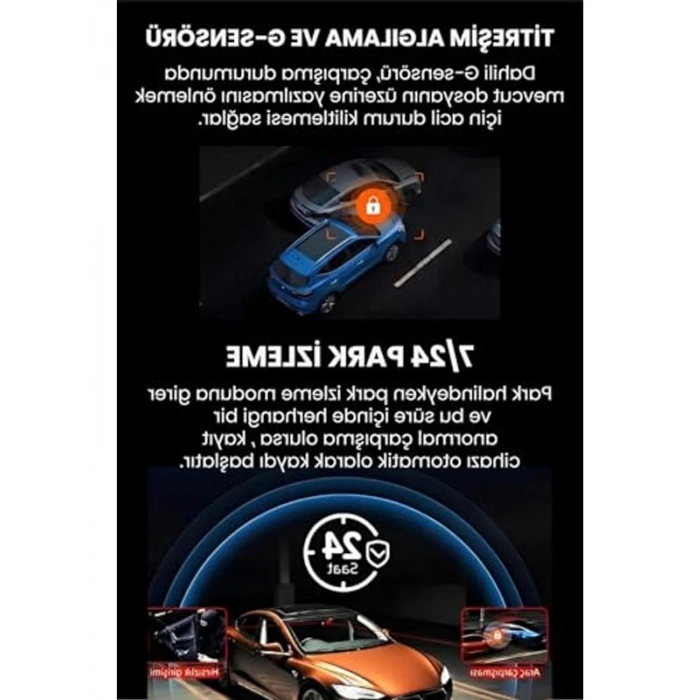 360° Araç İçi Kamera, 4 Kameralı, 1080P HD Gece Görüşü