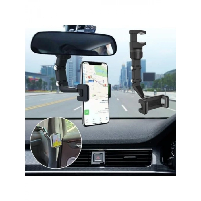 360° Ayarlanabilir Araç Dikiz Ayna Telefon Tutucu