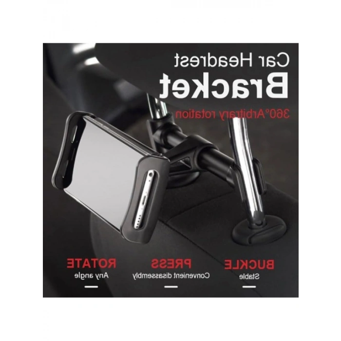 360 Derece Dönebilen Araba Koltuğu Telefon ve Tablet Tutucu