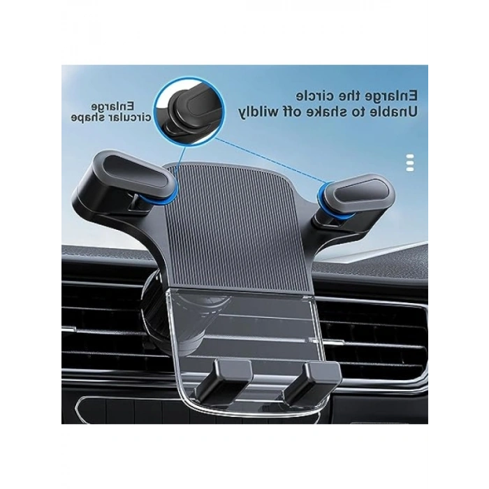 360 Derece Dönebilen Araba Telefon Tutucu - Siyah