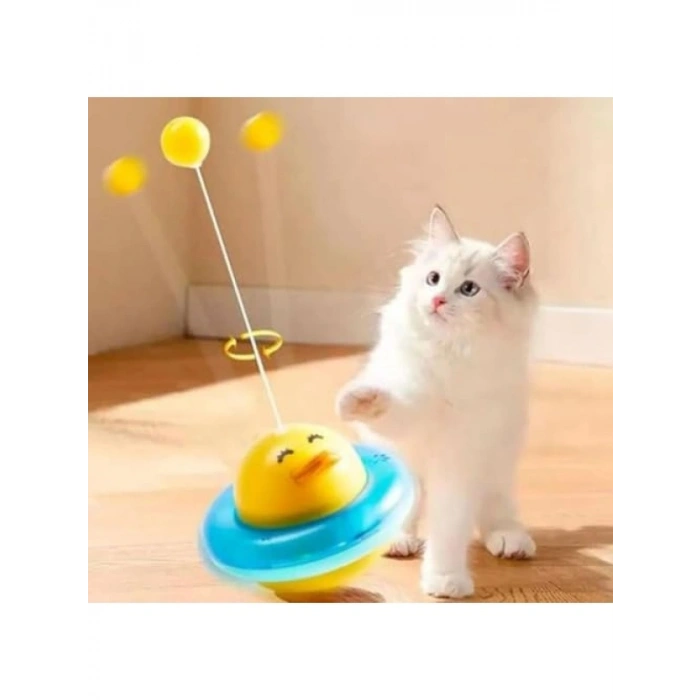 360 Derece Dönen İnteraktif Kedi Oyuncağı - Ödül Dispenseri