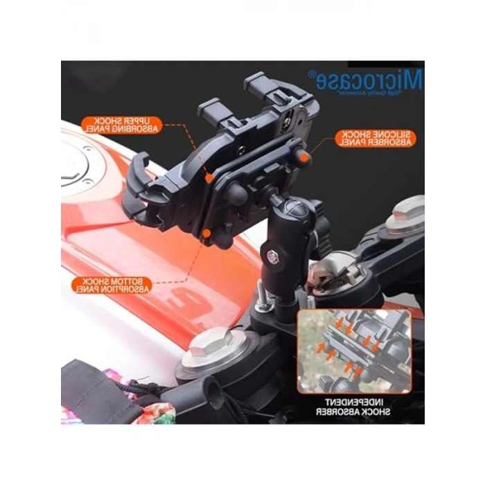 360 Derece Dönen Metal Motosiklet Telefon Tutucu