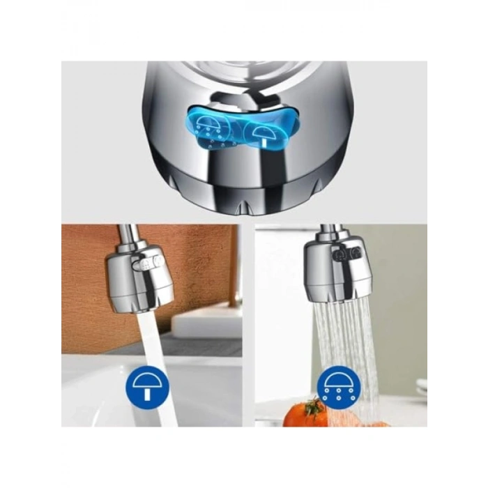 360 Derece Dönen Mutfak Lavabo Musluk Başlığı