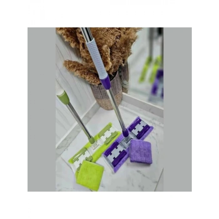 360 Derece Dönen Teleskopik Saplı Mikrofiber Mop