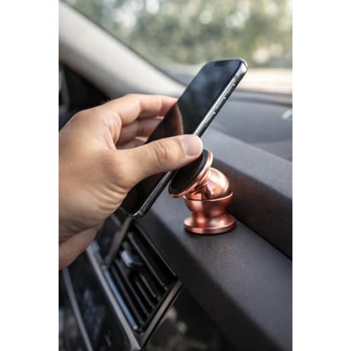 360 Derece Döner Manyetik Araba Telefon Tutucu, Rose Gold