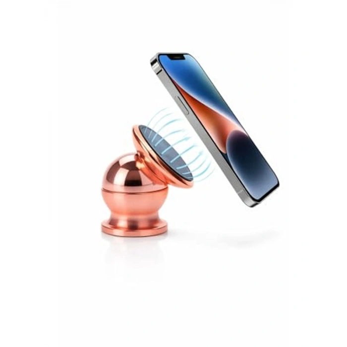 360 Derece Döner Manyetik Araba Telefon Tutucu, Rose Gold