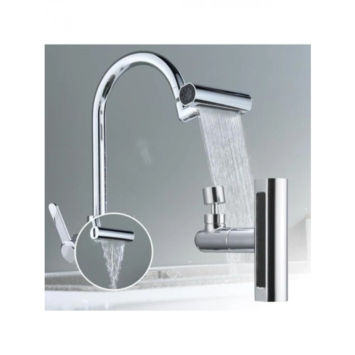 360 Derece Döner Şelale Musluk Başlığı - 4 Fonksiyonlu