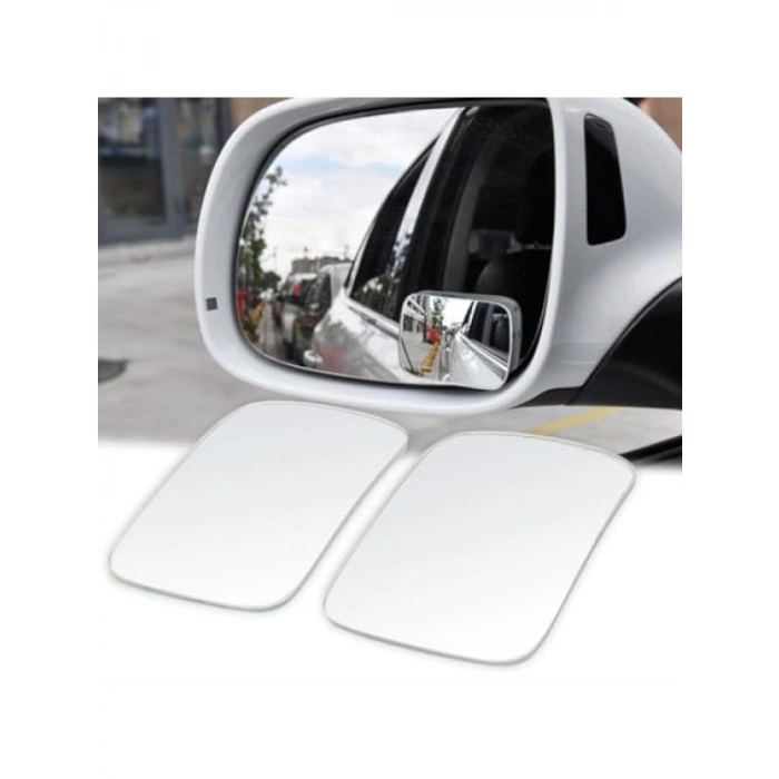 360 Derece Hareketli Gerçek Cam Kör Nokta Ayna Seti