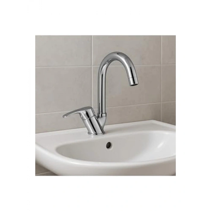 360 Derece Oynar Başlıklı Lavabo Bataryası, Pirinç Malzeme, 5 Yıl Garantili