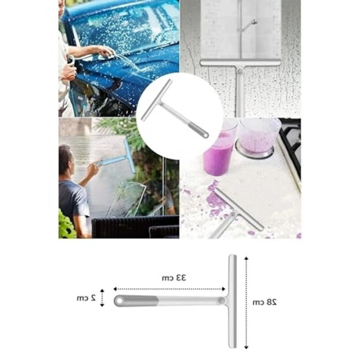 360 Derece Oynar Başlıklı Silikon Çekçek, Cam Temizleme Aparatı