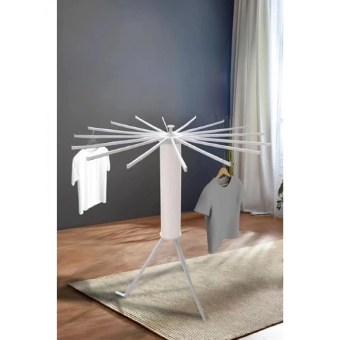 360° Dönebilen Açılıp Kapanabilir Kurutmalık Askı - Krem