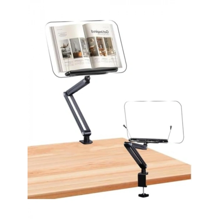 360° Dönebilen Ayarlanabilir Masa Kenarı Kitap ve Tablet Standı