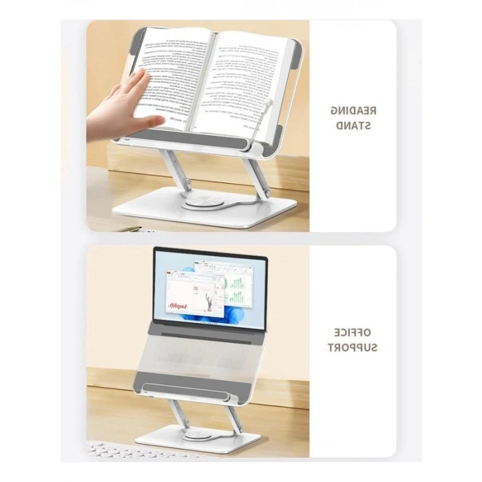 360° Dönebilen Tablet ve Kitap Okuma Standı, Katlanabilir Tasarım