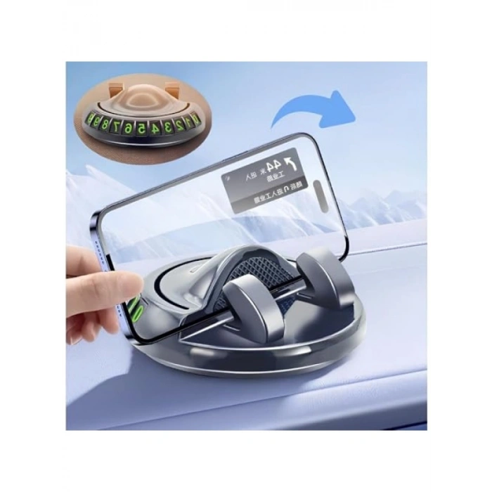 360° Dönebilen Yapışkanlı Telefon Tutucu - Kolay Montaj