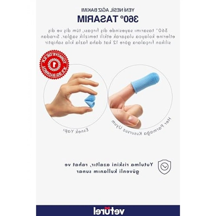 360 silikon parmak fırça ve kedi diş fırçası seti