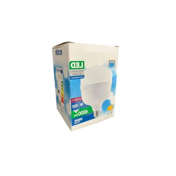 36W Jumbo LED Ampul - E27 Duy, 6500K Beyaz Işık
