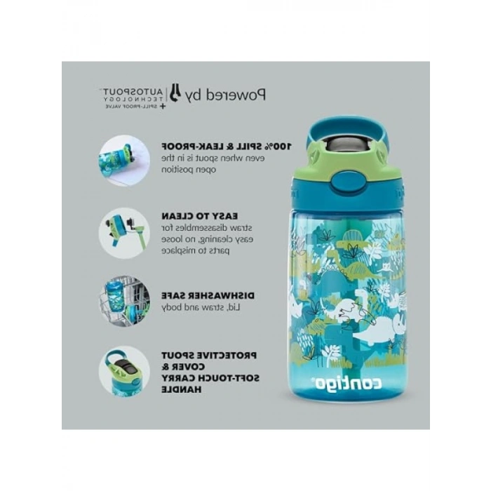 380 ml Kapasiteye Sahip Çelik Çocuk Suluğu - Mavi