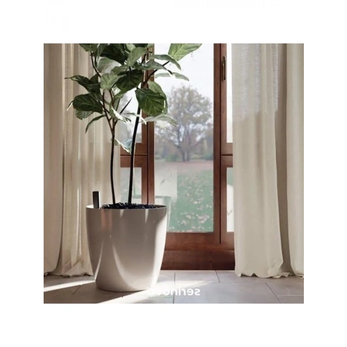 39 cm 33 Litre Kapasiteli Kirli Beyaz Saksı