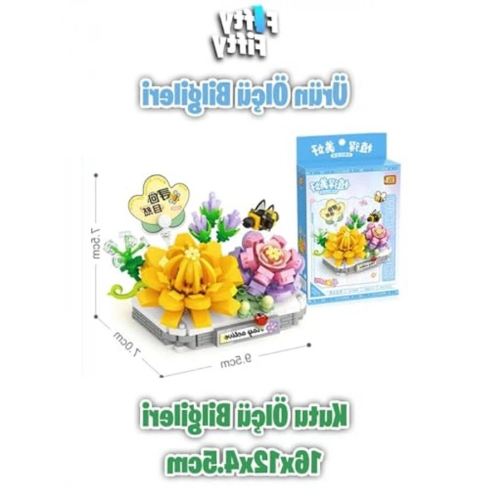 390 Parça Çiçek Temalı Micro Block Yapım Seti, Eğlenceli Oyun