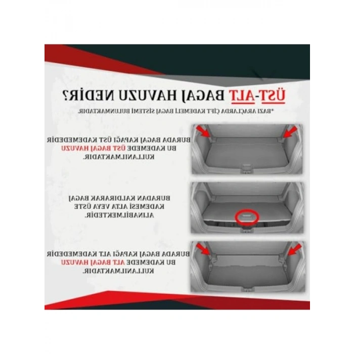 3D Alt Bagaj Havuzu, Jeep Compass (2017 ve Üstü) Uyumlu