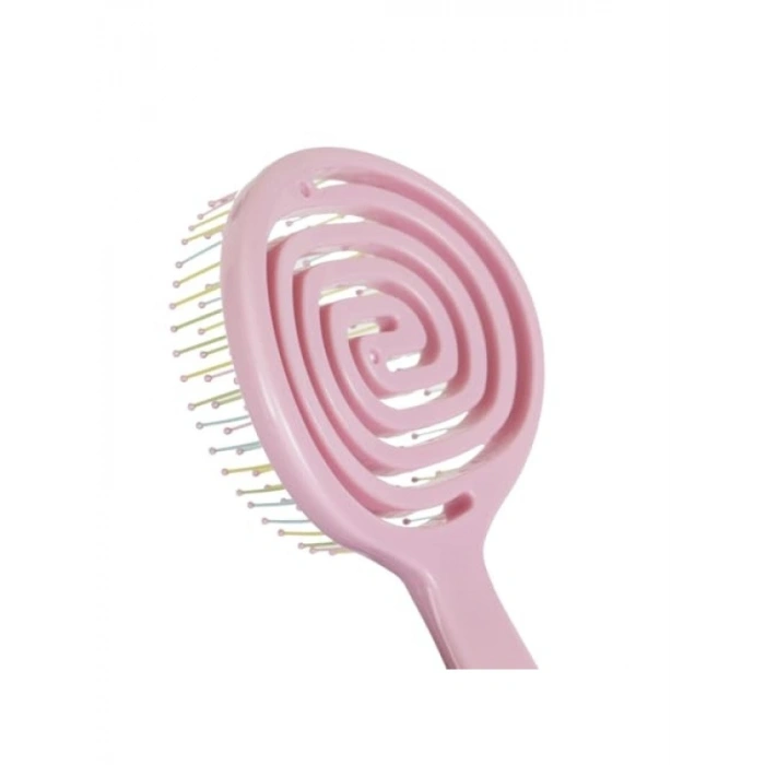 3D Flexi Kontrol Açma Tarama Saç Fırçası - Pembe