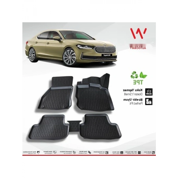 3D Havuzlu Paspas - Skoda Superb 2024 Sonrası