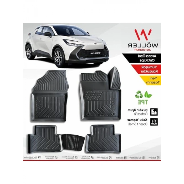 3D Havuzlu Paspas, Toyota Chr 2016-2025 Uyumlu