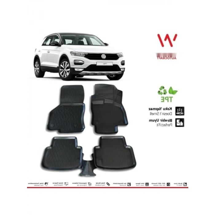 3D Havuzlu Paspas - Volkswagen T-Roc Uyumlu