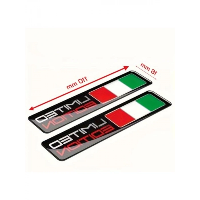 3D İtalyan Bayrağı Tasarımlı Sticker - Limited Edition