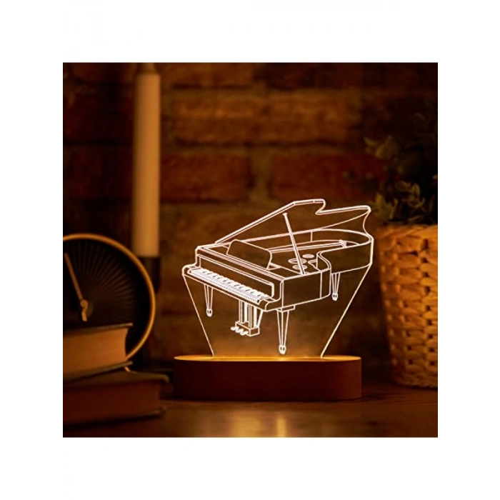 3D Led Lamba, Piyano Çalanlara Özel Tasarım