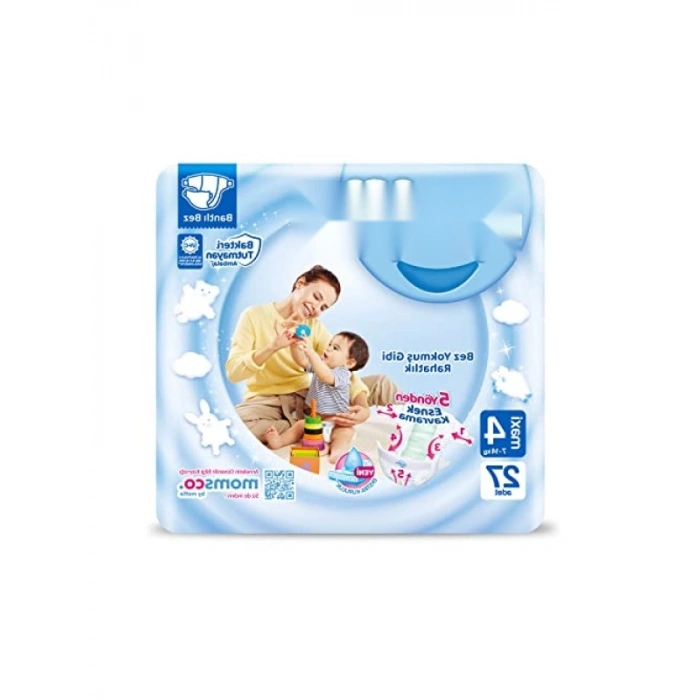 3D Maxi Bebek Bezi 4 Beden - 27 Adet, Çok Renkli