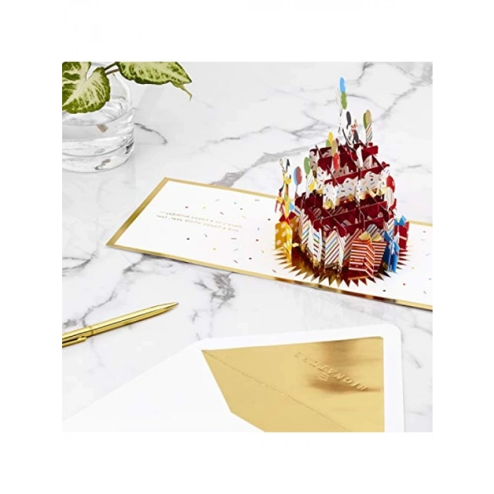 3D Pop-up Doğum Günü Kartı - Mickey Mouse Temalı