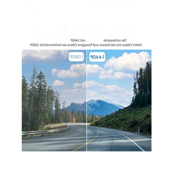 3K QHD Araç Kamerası - Geniş Açı Gece Görüşü Özelliği