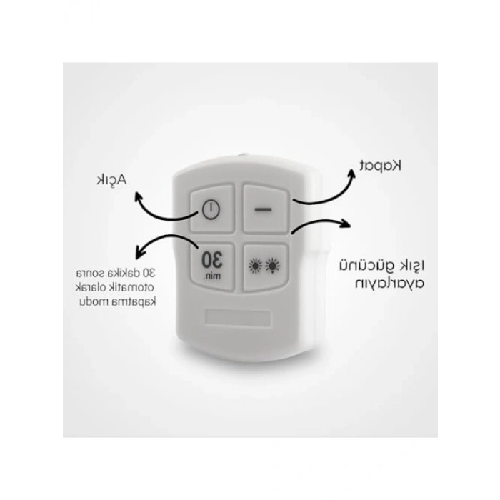 3’lü Kablosuz LED Spot Işık Seti - Uzaktan Kumandalı