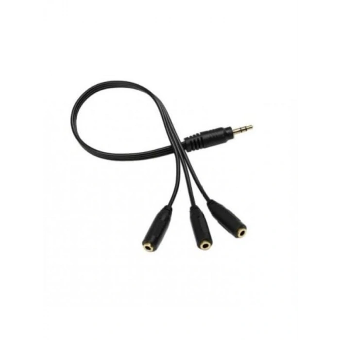 3’lü Stereo Çoklayıcı - 3 x 3.5 mm Aux Kablo